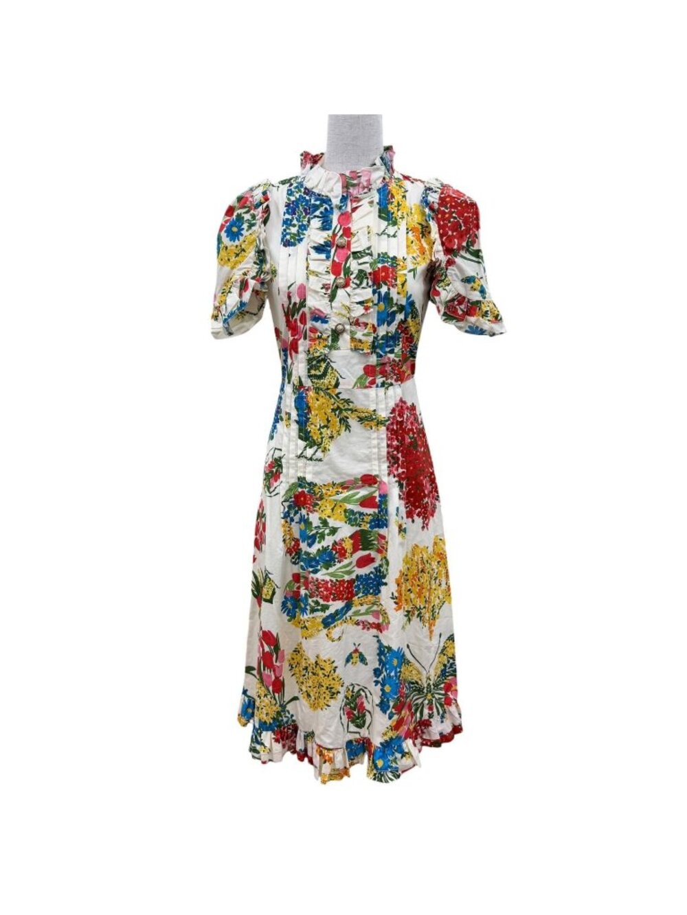 Gucci Cotton Interlocking Floral Dress